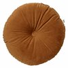 Olly &ndash; &Oslash;40 cm &ndash; Round velvet cushion &ndash; Tobacco Brown 