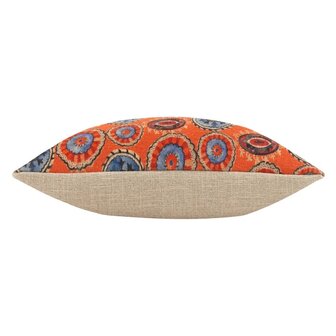 Akamba Tribal rechthoekig kussen Tangerine zijkant