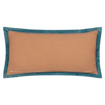 Casa Cushion Rose Frans blauw achterkant