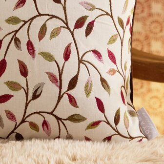 Cervino Geweven Jacquard Kussen Damson detail