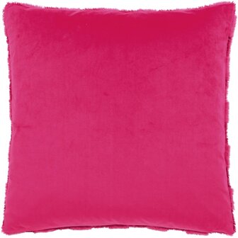 Check It Boucle fleecekussen Pinky Crush achterkant