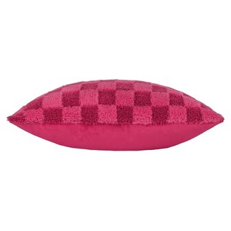 Check It Boucle fleecekussen Pinky Crush zijkant