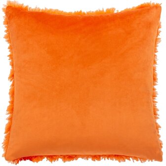 Fluff Ball kussen van imitatiebont Orange Fever  achterkant