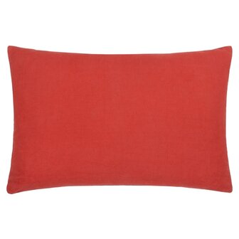 Rennes geborduurd kussen Regal Rose achterkant