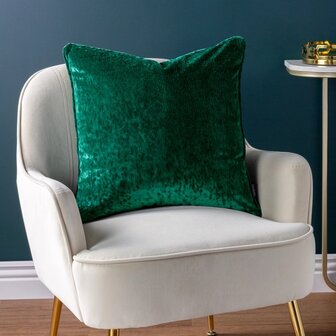 Ripple pluche fluwelen kussen Emerald