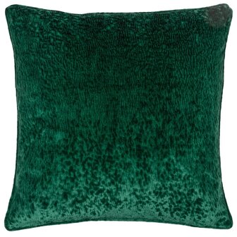 Ripple pluche fluwelen kussen Emerald voorkant
