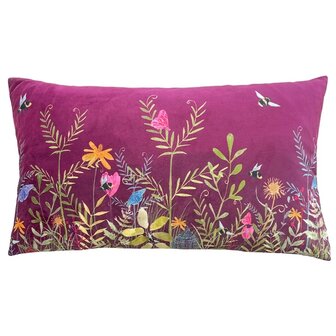 Willow Wildflower Meadow Kussen Fuchsia voorkant