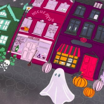 Creepy Town Velvet Piped Kussen Antracietgrijs  detail