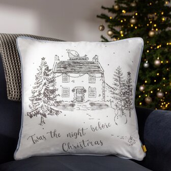 Midwinter Toile kerstkussen Snow