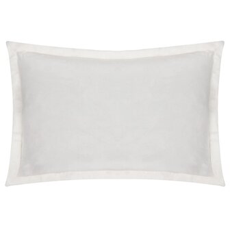 Winter Alpine geborduurd kussen taup achterkant