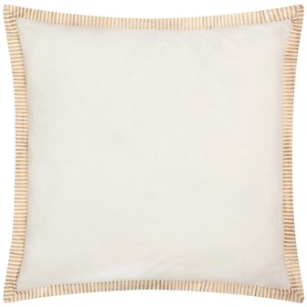 Winter Ski Lodges geborduurd kussen wit achterkant