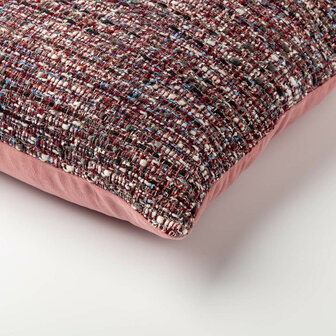Chantal &ndash; Sierkussen 45x45 cm &ndash; Boucl&eacute; &amp; Velvet Contrast 
