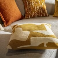 Erin &ndash; Sierkussen 45x45 cm &ndash; Warm Oranje &amp; Abstract Patroon 