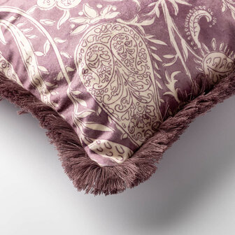 Ravie &ndash; Sierkussen 45x45 cm &ndash; Paisley &ndash; Dusky Orchid 