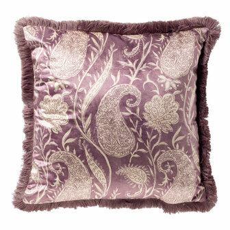 Ravie &ndash; Sierkussen 45x45 cm &ndash; Paisley &ndash; Dusky Orchid 