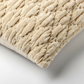 Zion &ndash; Sierkussen 45x45 cm &ndash; Tofu &ndash; Beige 