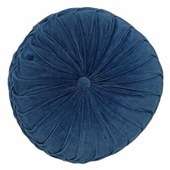 KAJA &ndash; Rond sierkussen &Oslash;40 cm &ndash; Insignia Blue &ndash; Diepe velvet luxe 💙✨