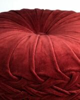 KAJA &ndash; Rond sierkussen &Oslash;40 cm &ndash; Merlot &ndash; Diep rood velvet 🍷✨