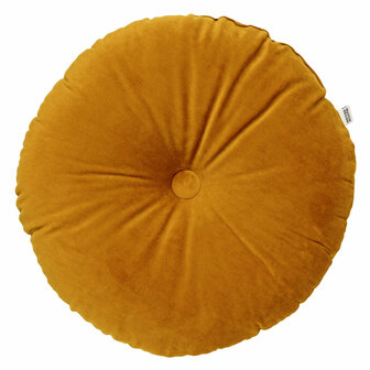 Olly &ndash; Sierkussen rond velvet &Oslash;40 cm &ndash; Chai Tea 🌟