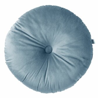 Olly &ndash; &Oslash;40 cm &ndash; Rond velvet sierkussen &ndash; Provincial Blue 💎