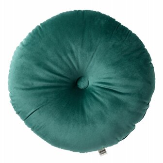 Olly &ndash; &Oslash;40 cm &ndash; Rond velvet sierkussen &ndash; Sagebrush Green 🌿
