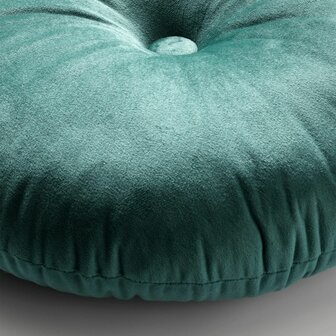 Olly &ndash; &Oslash;40 cm &ndash; Rond velvet sierkussen &ndash; Sagebrush Green 🌿