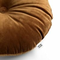 Olly &ndash; &Oslash;40 cm &ndash; Rond velvet sierkussen &ndash; Tobacco Brown 🤎