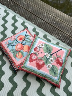 Buitenkussen - Anemone Strawberries &ndash; 43x43 cm 