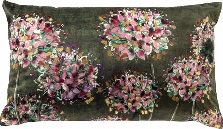 Flores &ndash; Sierkussen 30x50 cm &ndash; Velvet &amp; Bloemen