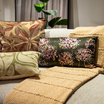 Flores &ndash; Sierkussen 30x50 cm &ndash; Velvet &amp; Bloemen