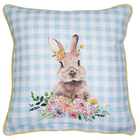 Cushion rabbit with embroidered beads 45x45 