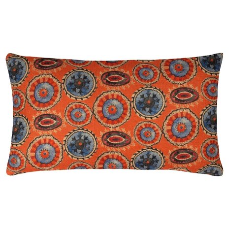 Akamba Tribal rechthoekig kussen Tangerine voorkant