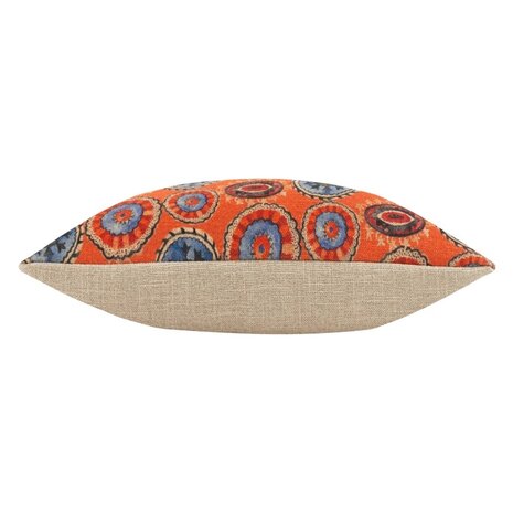 Akamba Tribal rechthoekig kussen Tangerine zijkant