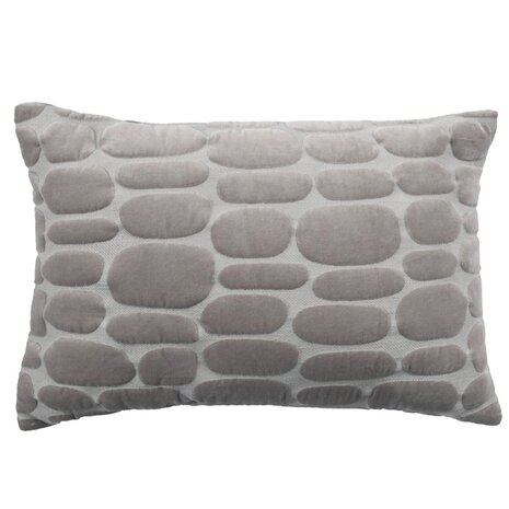 Boulder geborduurd kussen Lavender voorkant