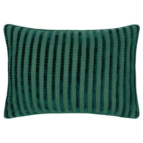 Giyla Chenille kussen blauwgroen voorkant