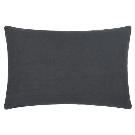 Rennes geborduurd kussen marineblauw achterkant