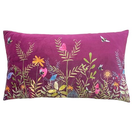 Willow Wildflower Meadow Kussen Fuchsia voorkant
