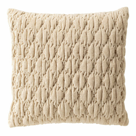Zion – Sierkussen 45x45 cm – Tofu – Beige 