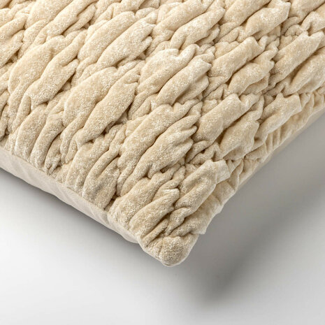 Zion – Sierkussen 45x45 cm – Tofu – Beige 