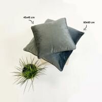 FINN – Sierkussen 60x60 cm – Velvet – Charcoal Gray - antraciet💛✨