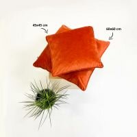 FINN – Sierkussen 60x60 cm – Velvet – Potters Clay 🧡✨