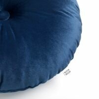 Olly – Ø40 cm – Rond velvet sierkussen – Insignia Blue 💙