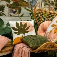 Olly – Ø40 cm – Rond velvet sierkussen – Muted Clay 🌸
