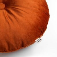 Olly – Ø40 cm – Rond velvet sierkussen – Potters Clay 🍂