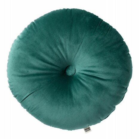 Olly – Ø40 cm – Rond velvet sierkussen – Sagebrush Green 🌿