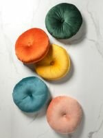 Olly – Ø40 cm – Rond velvet sierkussen – Sagebrush Green 🌿