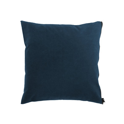 Stonewashed canvas cushion - navy blue