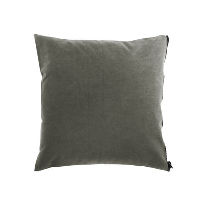 Stonewashed canvas kussenhoes - Grijs 50x50