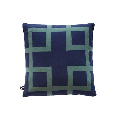 Knitted cushion Square - blue 50x50