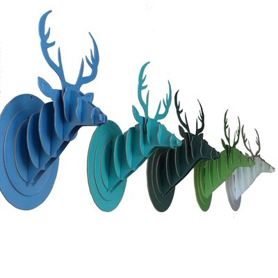 Hertenkop voor aan de muur - verschillende kleuren